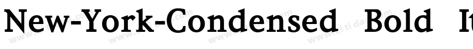 New-York-Condensed Bold Italic字体转换